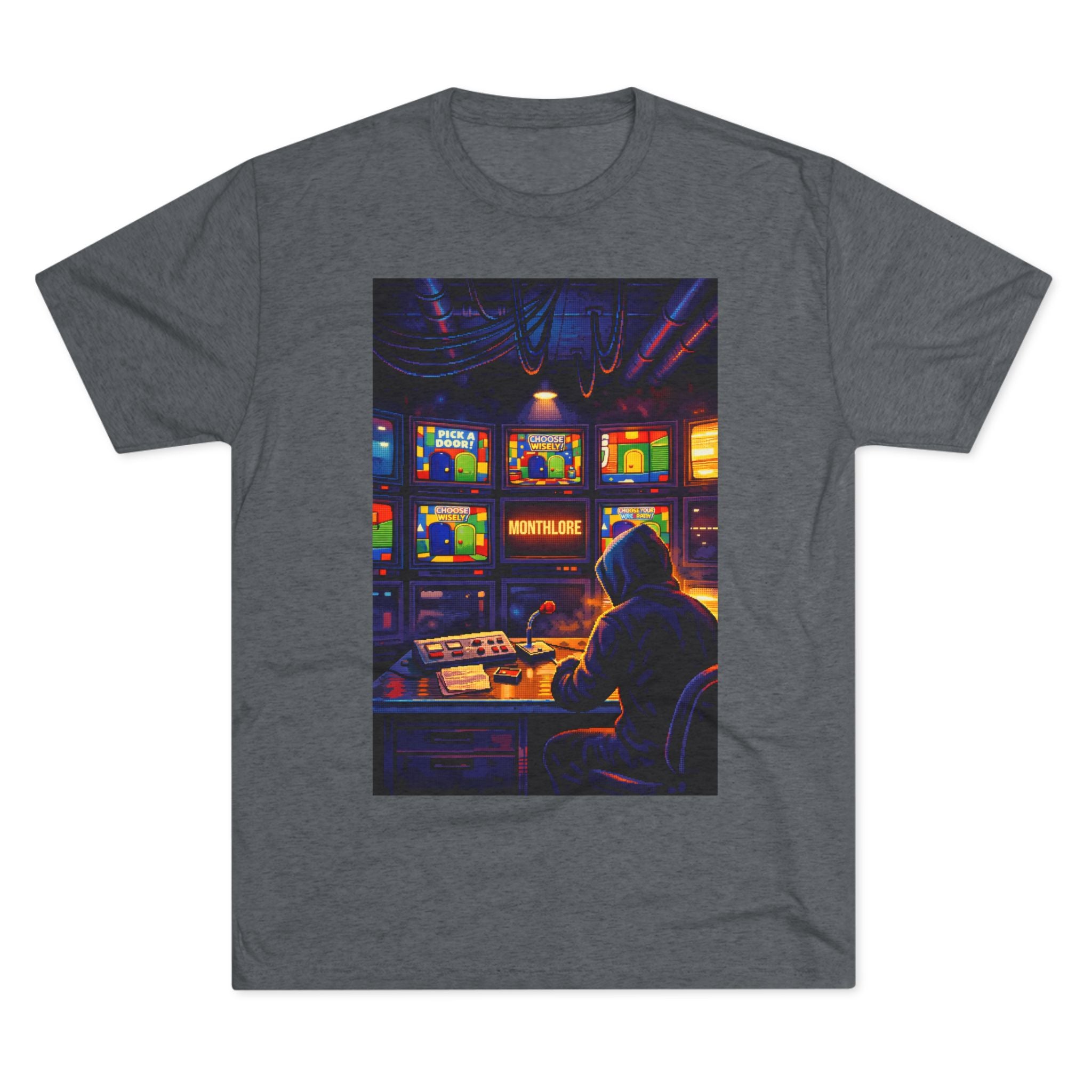 Overseer Retro Gamer T‑Shirt — Vintage TV Control Room Graphic