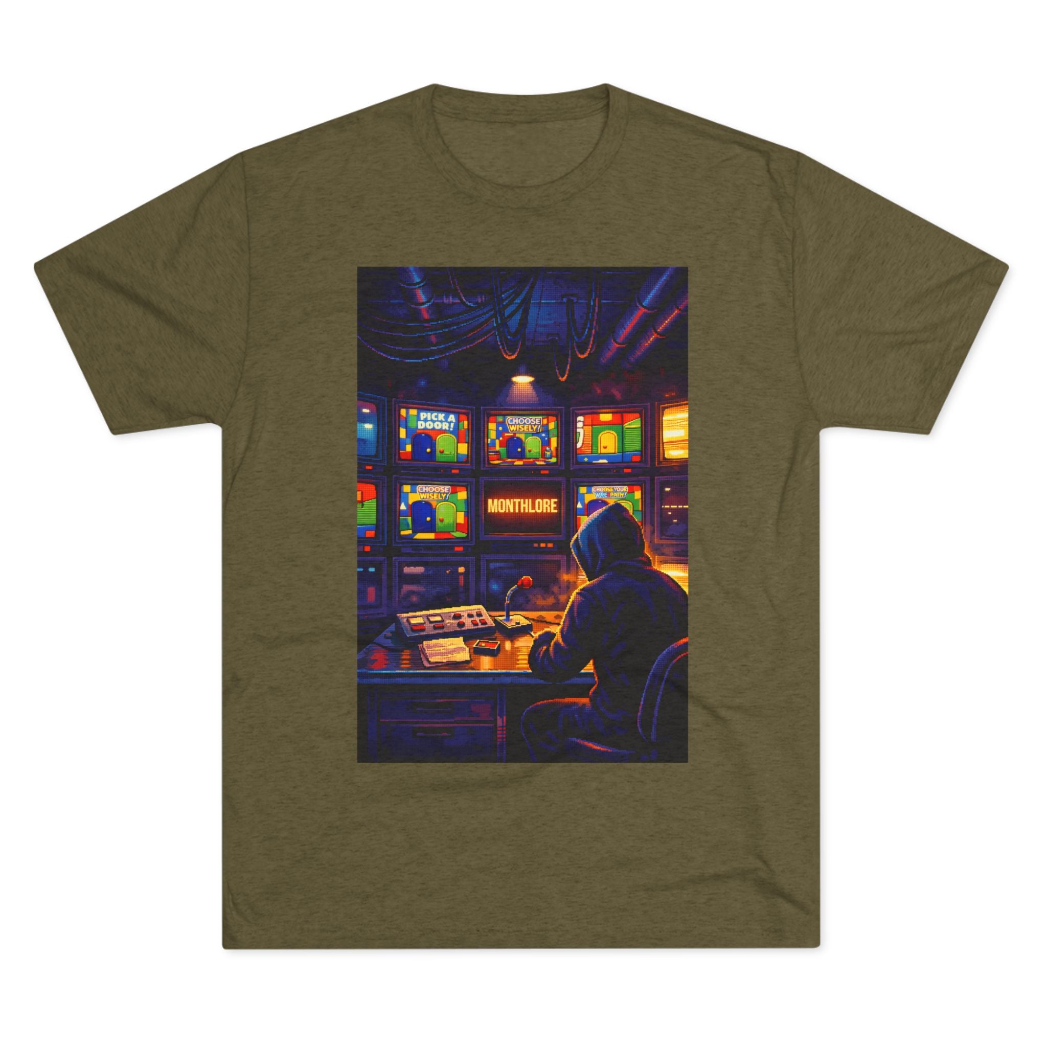 Overseer Retro Gamer T‑Shirt — Vintage TV Control Room Graphic