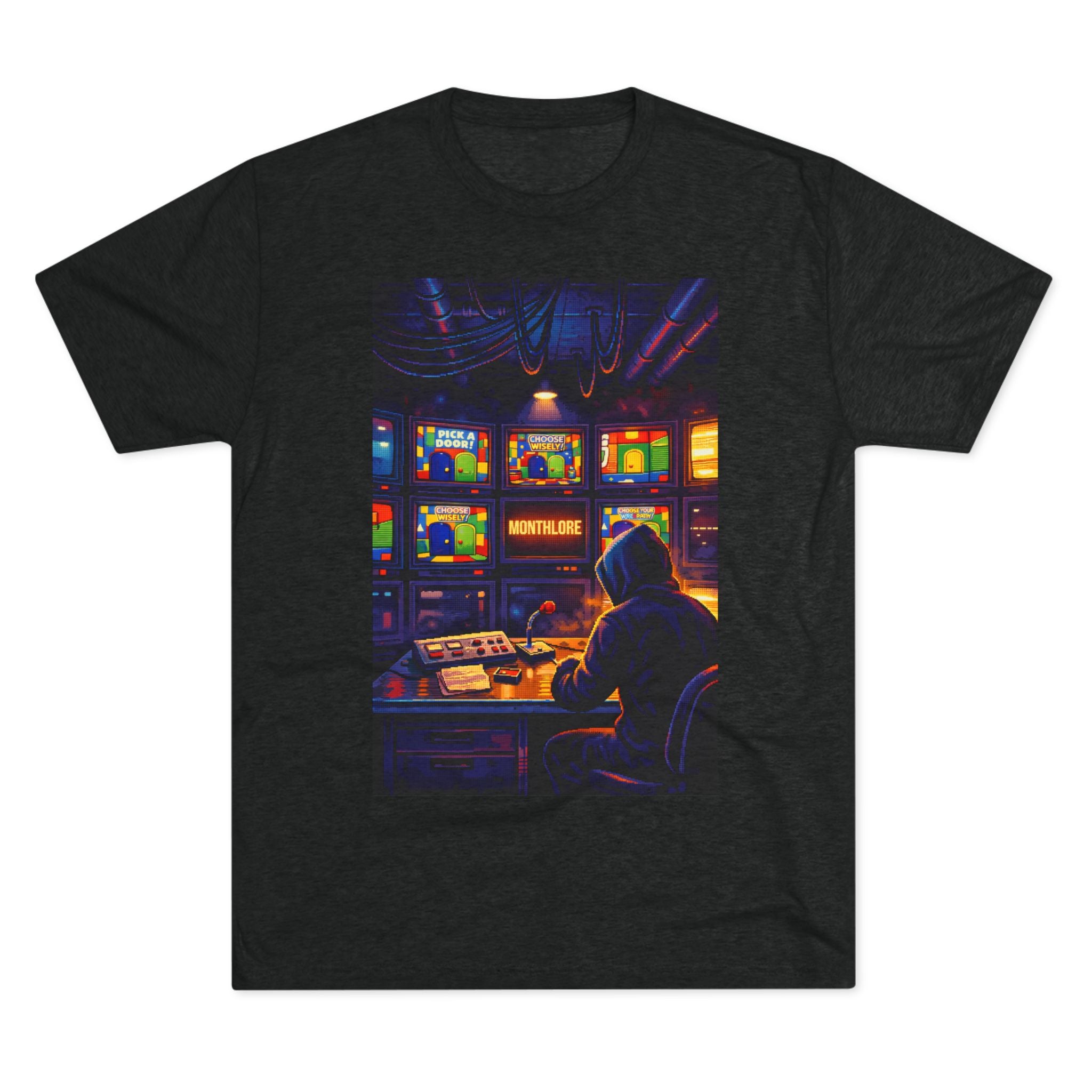 Overseer Retro Gamer T‑Shirt — Vintage TV Control Room Graphic