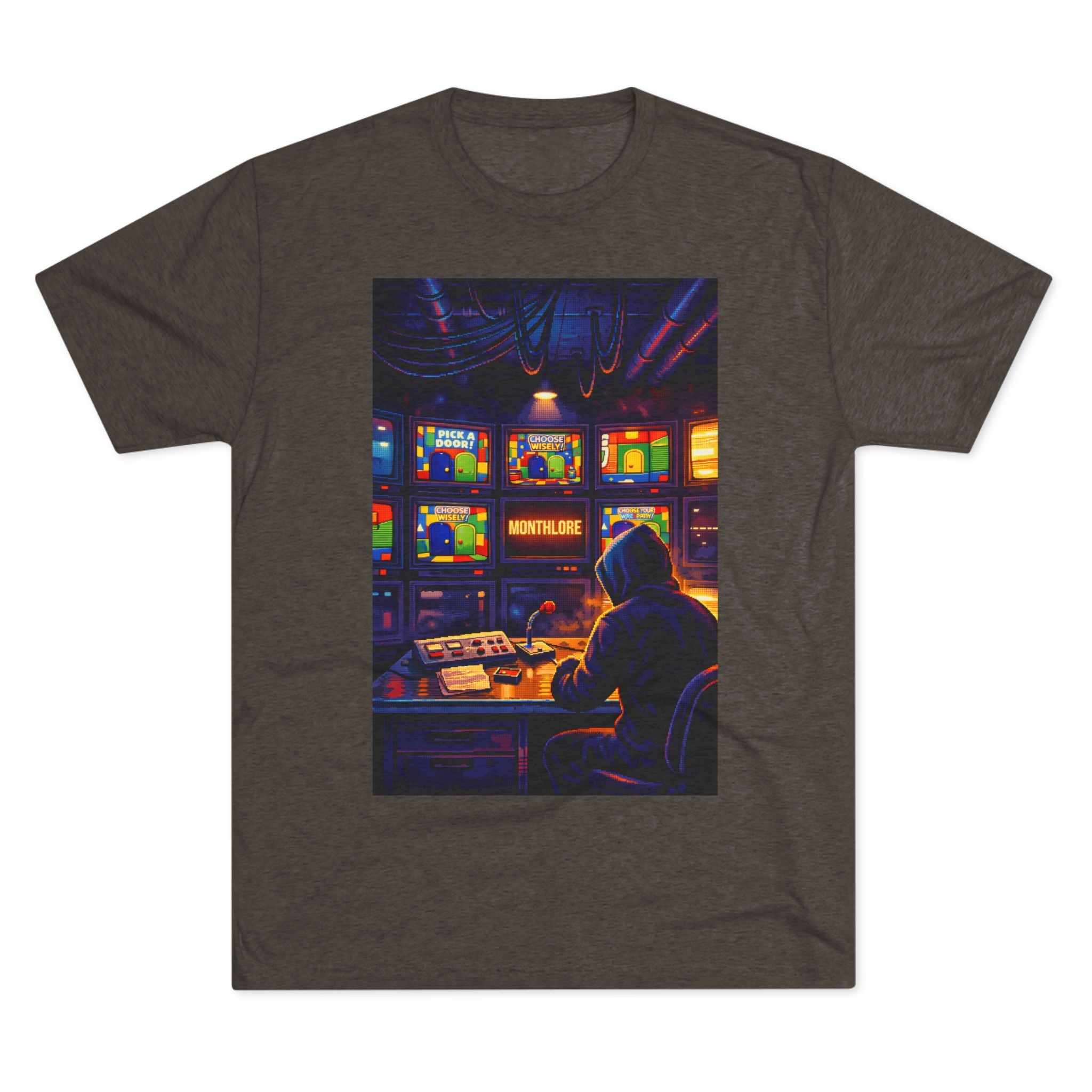 Overseer Retro Gamer T‑Shirt — Vintage TV Control Room Graphic