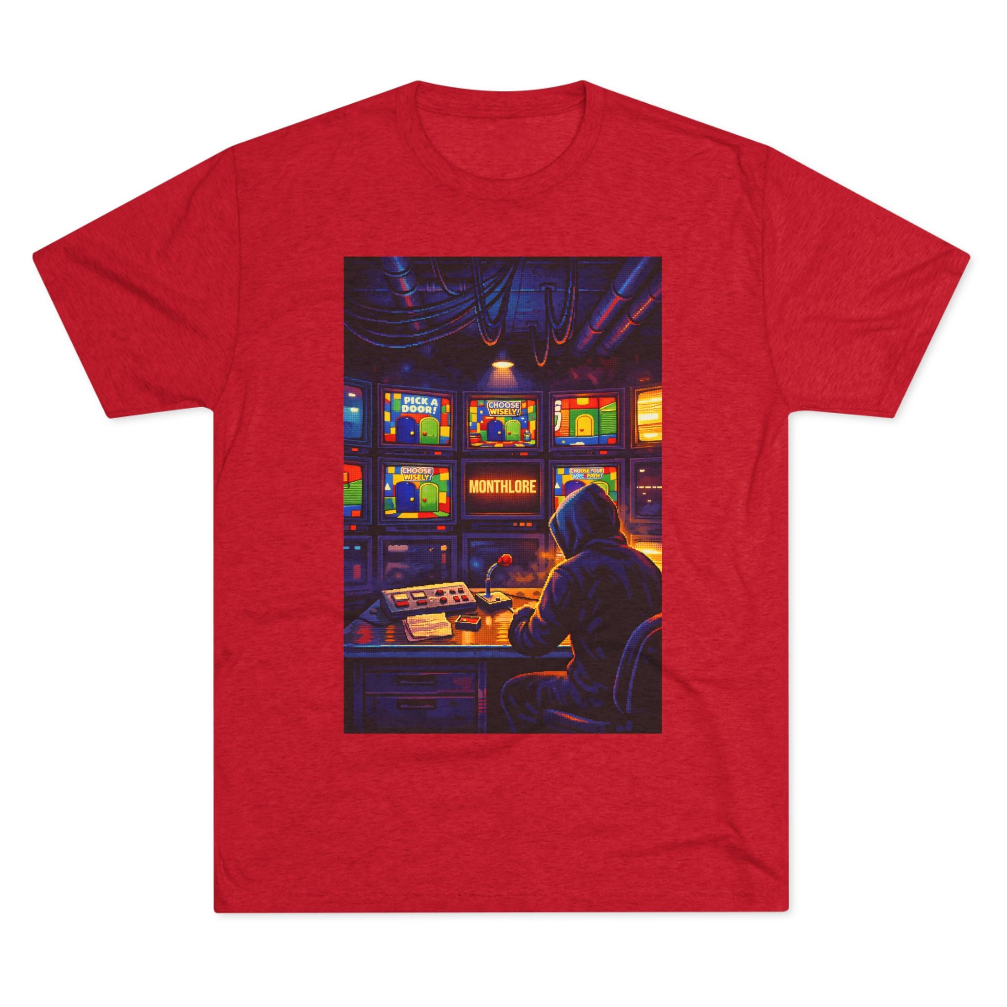 Overseer Retro Gamer T‑Shirt — Vintage TV Control Room Graphic