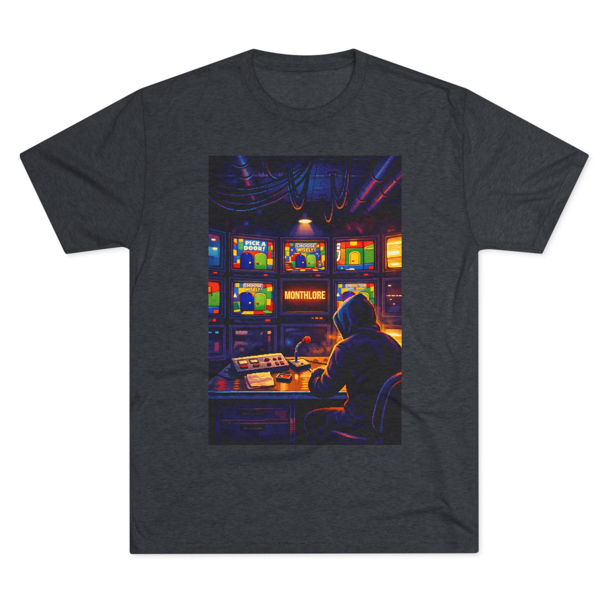 Overseer Retro Gamer T‑Shirt — Vintage TV Control Room Graphic
