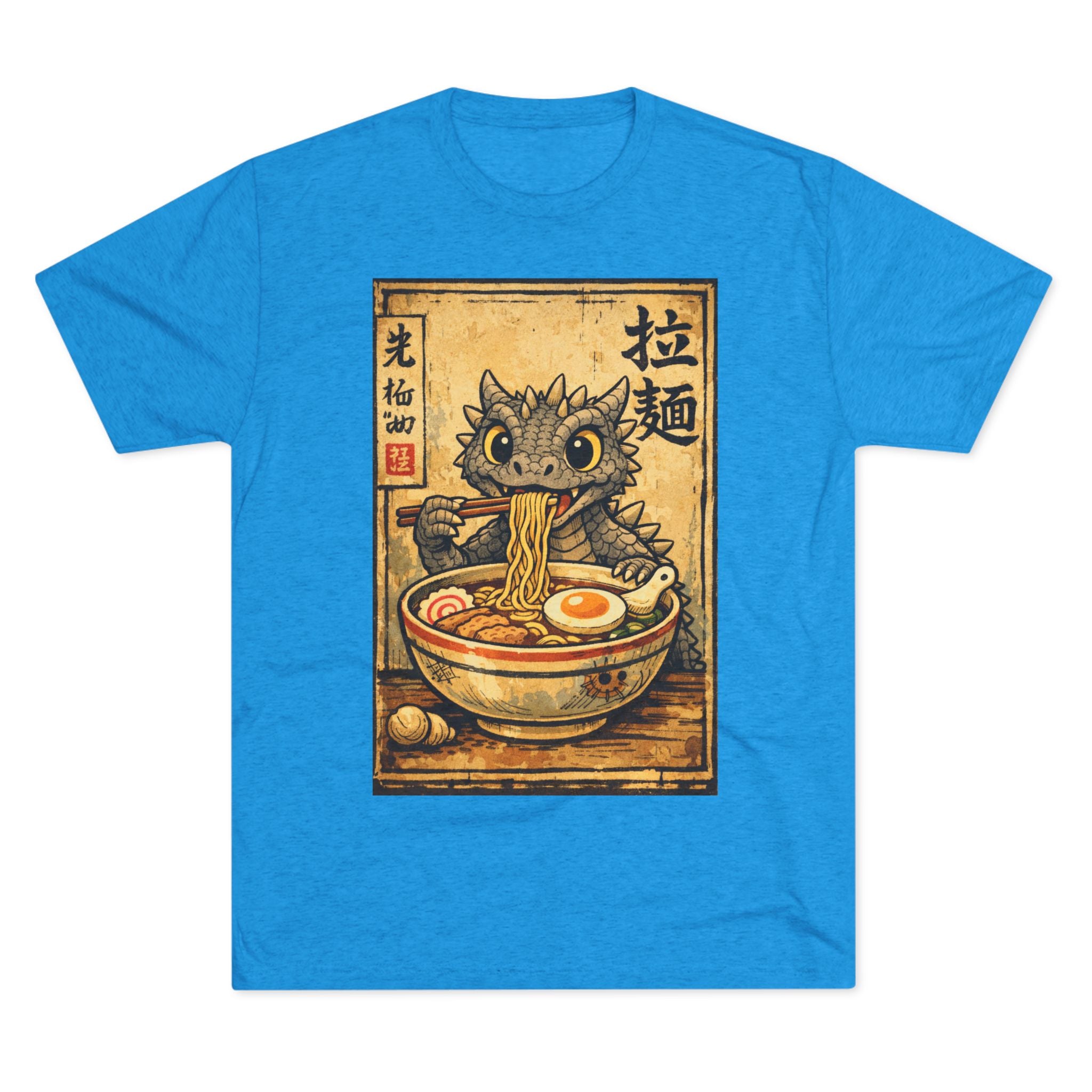 Ramen Dragon Tee — Cute Vintage Monster Noodle Bowl Graphic Shirt